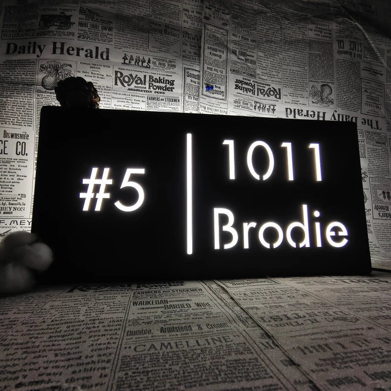 LED Backlit House Number House Letters & Numbers