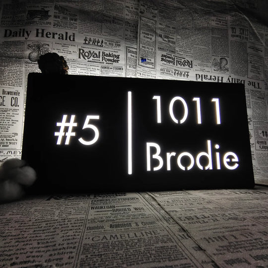 LED Backlit House Number House Letters & Numbers