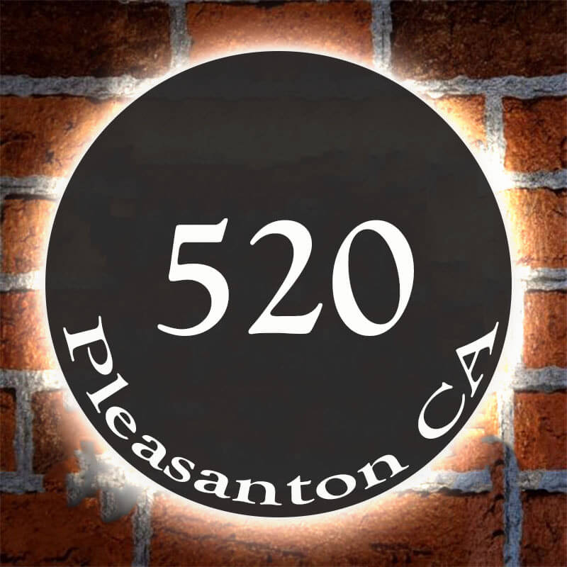 LED Backlit House Number Sign Modern Illuminated 3D LED House Number Sign Custom Address Number Light up Plaque Illuminated OutDoor Sign Street Name Free shipping