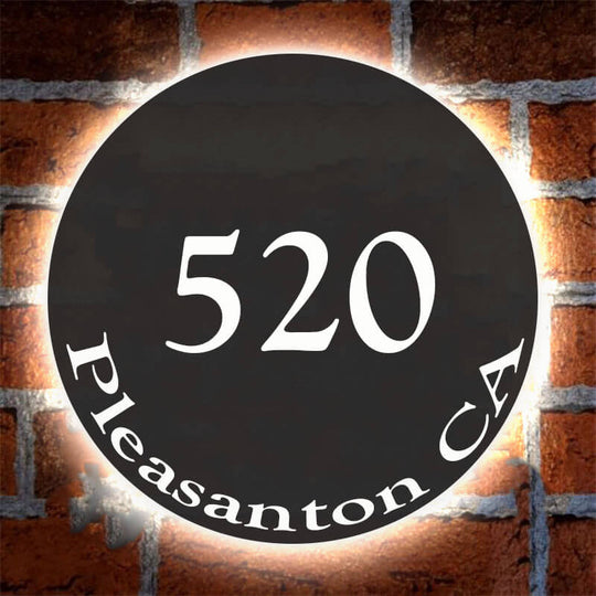 LED Backlit House Number Sign Modern Illuminated 3D LED House Number Sign Custom Address Number Light up Plaque Illuminated OutDoor Sign Street Name Free shipping