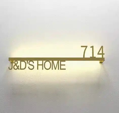 LED address plaque featuring your custom house number