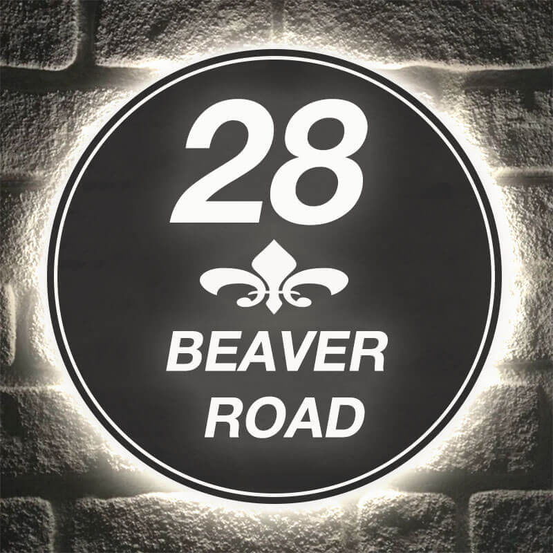 LED house numbers look stunning at night back lit with LEDs. We recommend that all our back lit numbers are installed by a qualified electrician