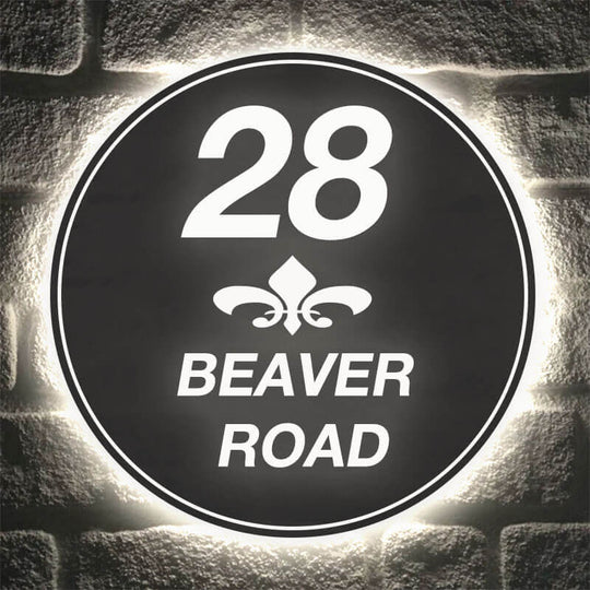 LED house numbers look stunning at night back lit with LEDs. We recommend that all our back lit numbers are installed by a qualified electrician