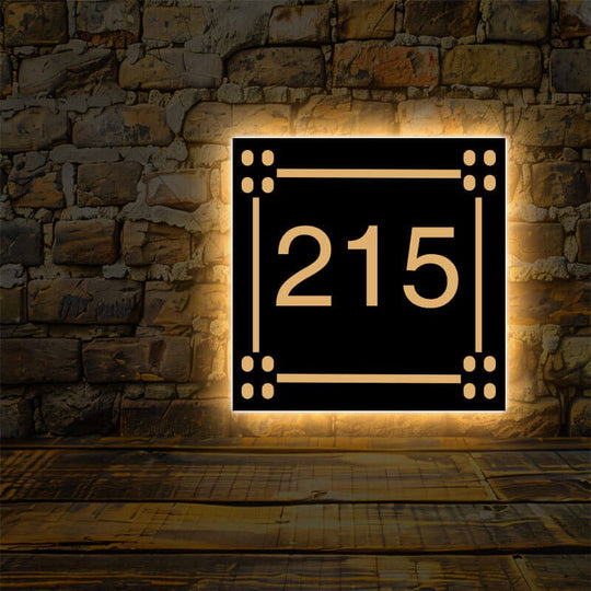 Large House Number Stake for Yard  LARGE ESTATE Address Plaque Wall Mounted Plaque LED Backlit Numbers