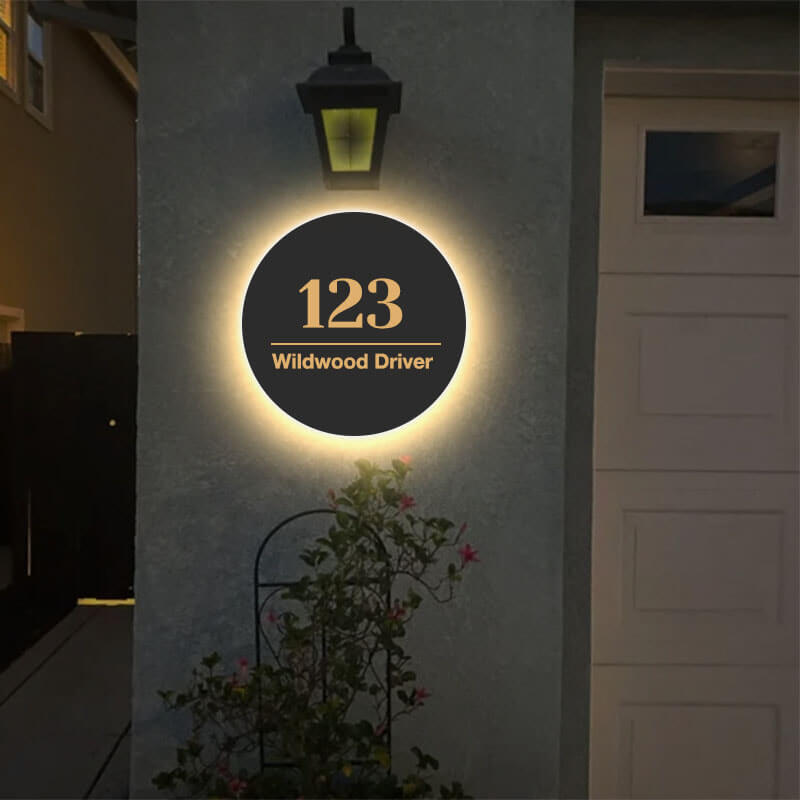 Large Address Plaque for LED Backlit Numbers make your address visible, day and night. The plaque adds more functionalities and simplifies