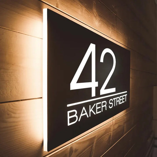 Lighted House Number LED Backlit House Number House Letters & Numbers LED Sign Outdoor LED House Number Light