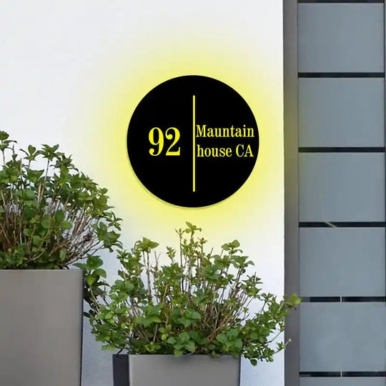 Modern Backlit Numbers Lighted house numbers Illuminated House Numbers address markers for yard