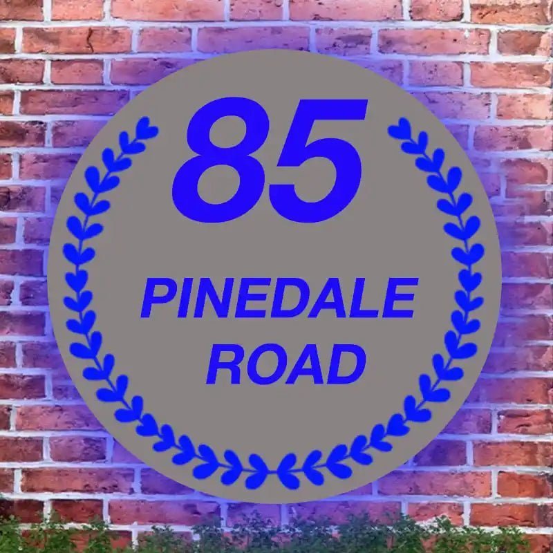 Illuminated address plaques Personalized LED Solar Slate House Sign,house address plaque for outside