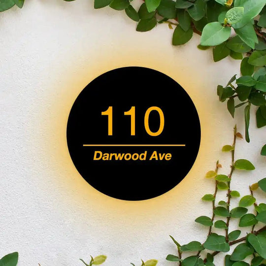 hanging house number signs Illuminated LED Address Numbers Backlit House Address Numbers LED House sign