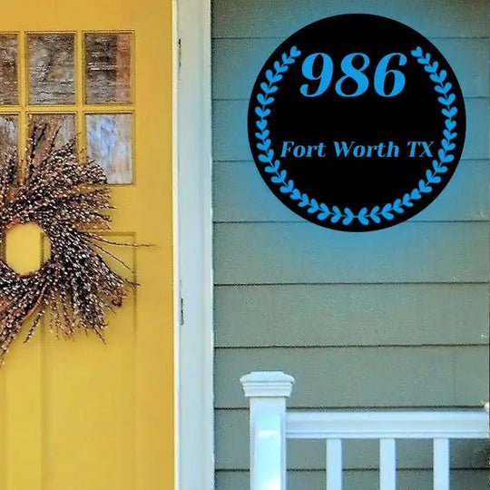 Weatherproof lighted address markers Custom Outdoor Door Home Address Numbers Street Name LED Illuminated Contemporary