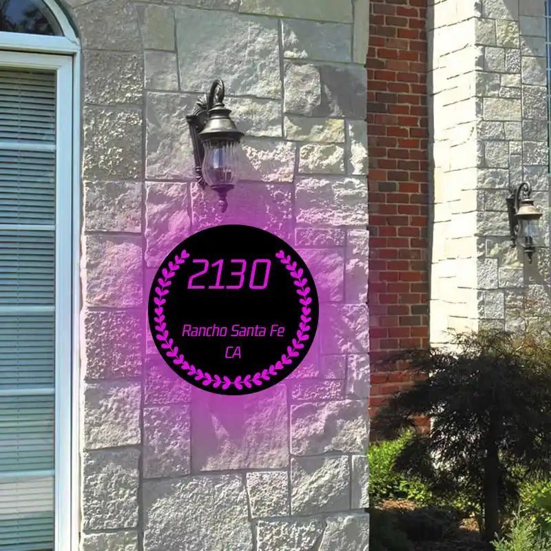 Lighted address signs round address sign selection for the very best in unique or custom