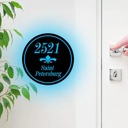 5 inch house numbers Illuminated Address Plaque