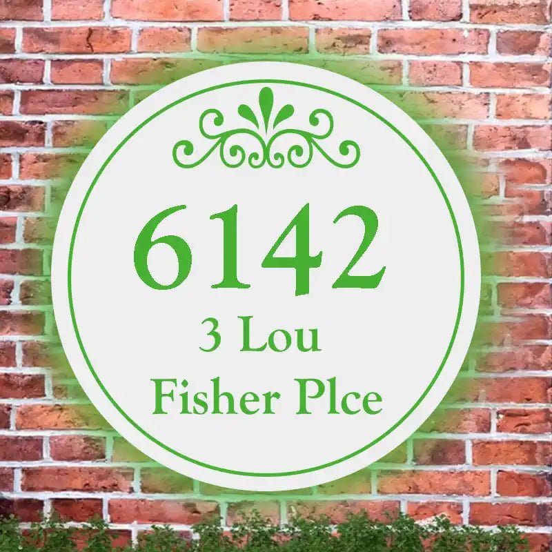 House Address Plaque  Round  custom address plaques and house number signage address plaques for yard