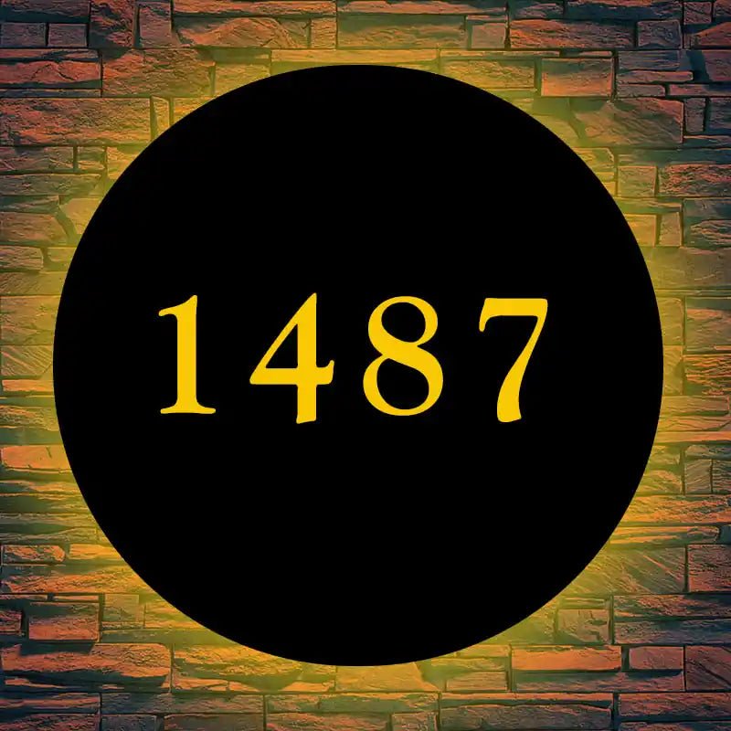 LED Modern Backlit House Address Numbers hanging address sign for lamp post