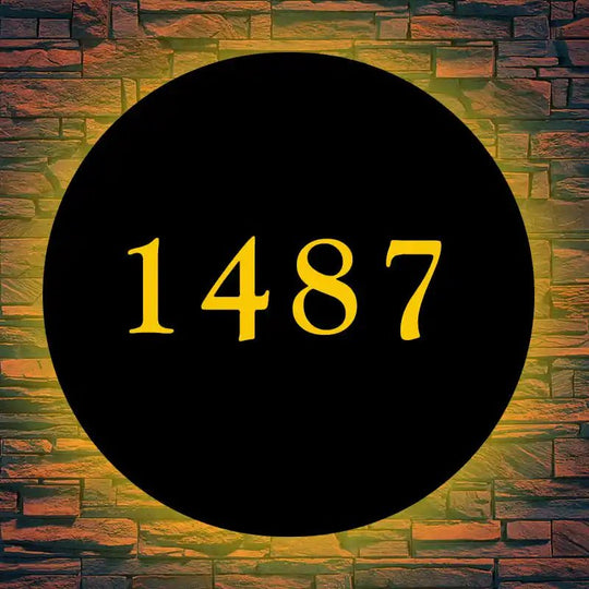 LED Modern Backlit House Address Numbers hanging address sign for lamp post