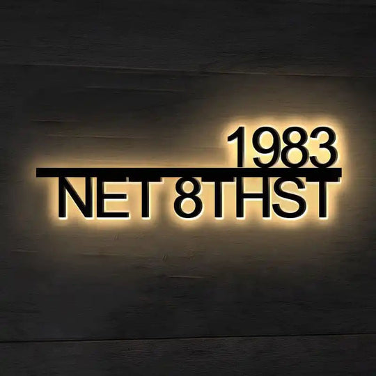 Mailbox-Mounted Illuminated Numbers – Custom 3D Metal Design