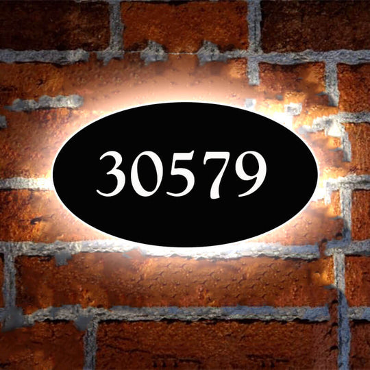 Metal House Numbers Modern Illuminated House Number Signs illuminated door numbers
