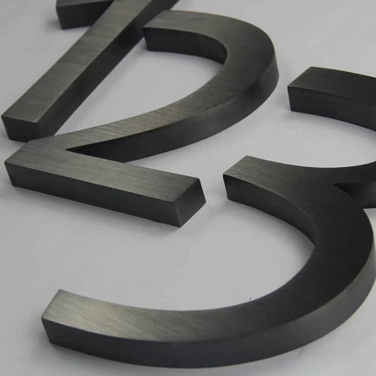 Metal building signs with company name laser cut stainless steel