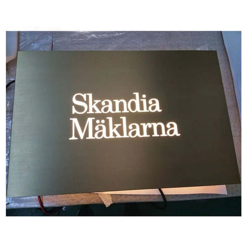 Modern Metal Light Box - 3D Stainless Steel Blade Cubic LED Sign, Wall Art for Wedding, Bar, Birthday Gift Idea