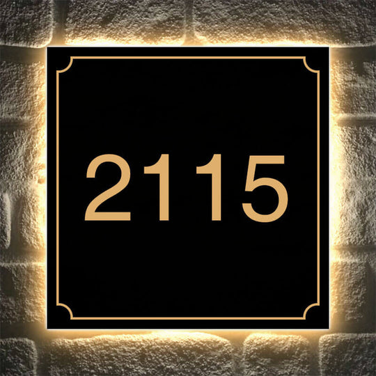 Modern Lights Illuminated Address Number Collection LED Backlit House Number House Letters & Numbers