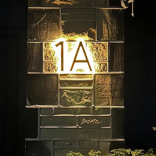 Waterproof LED Address Plaque - Matte Black Finish