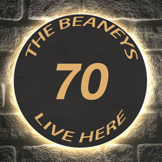 Personalised LED illuminated house signs and individual LED lit floating house numbers LED light bars, safe and durable, can be used in houses, doors, offices,