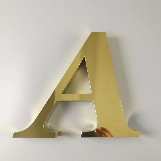 Personalized metal business signs for storefronts laser etched