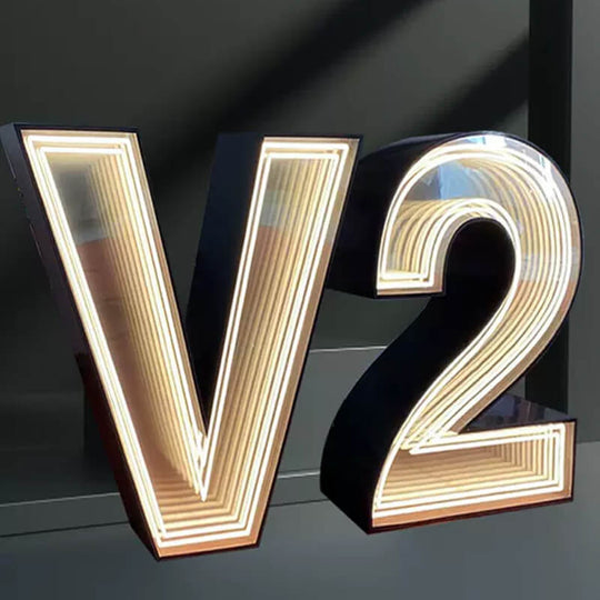 Custom-shaped infinity mirror LED letters for exterior signage