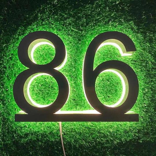 Programmable LED house numbers outdoor