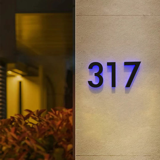 LED backlit house number signs