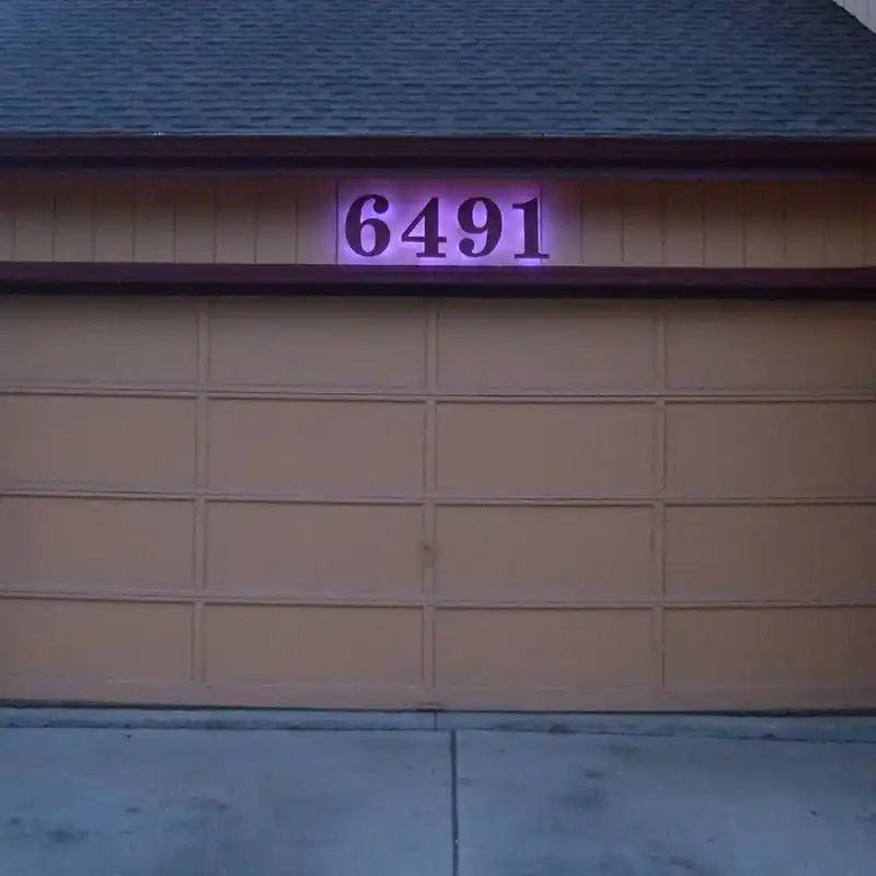 Backlit address plate
