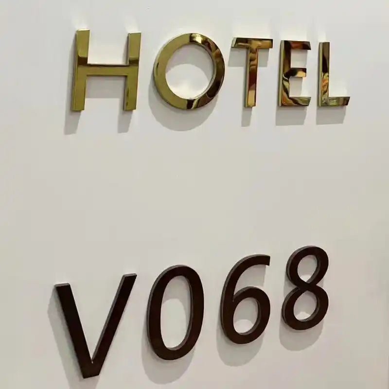 stainless steel house sign