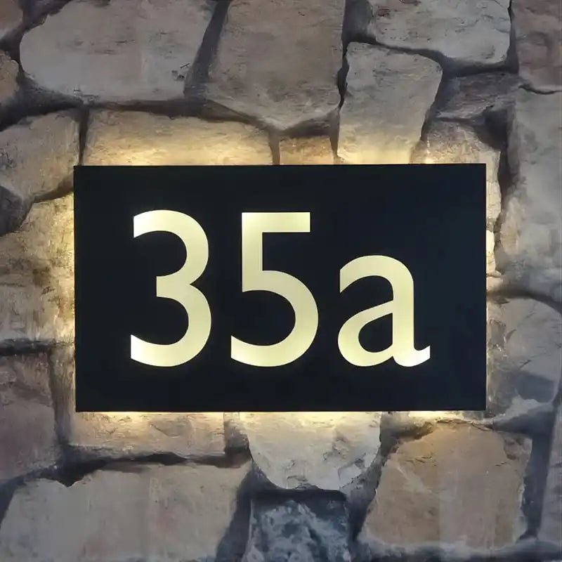illuminated house numbers lighted backlit house numbers