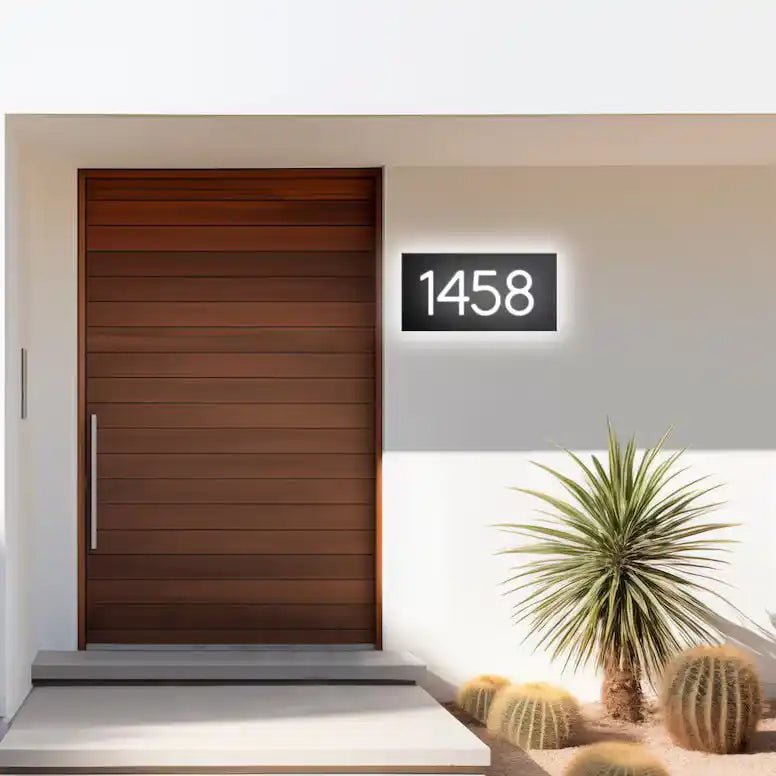 metal address signs Illuminated House Numbers
