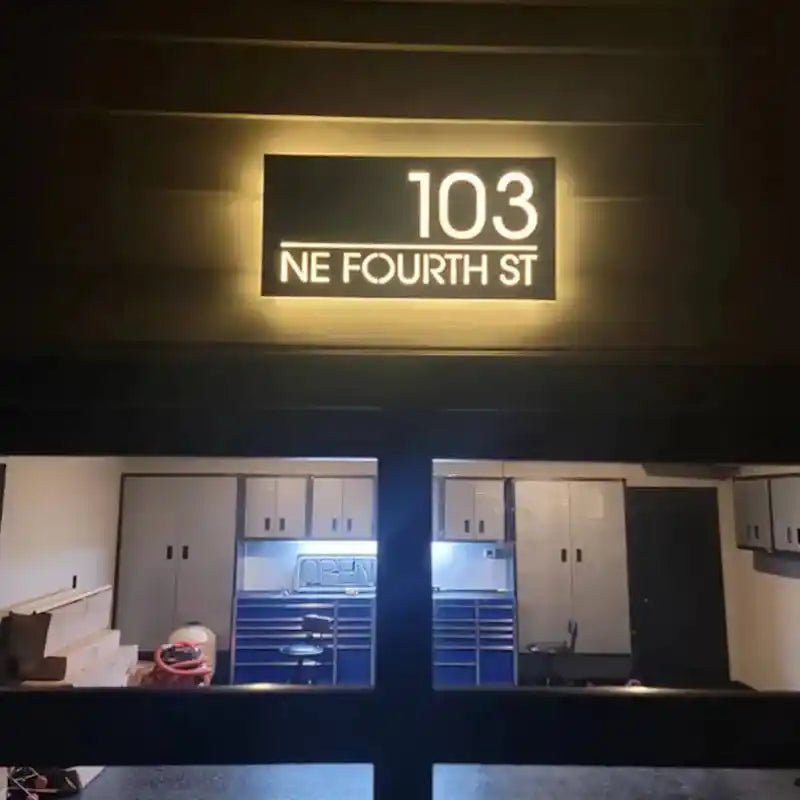 house numbers for metal doors lighted address numbers