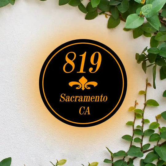 Round Address House Plaques Round & Oval House Plaques 18 Round House Number Plaque modern address plaques