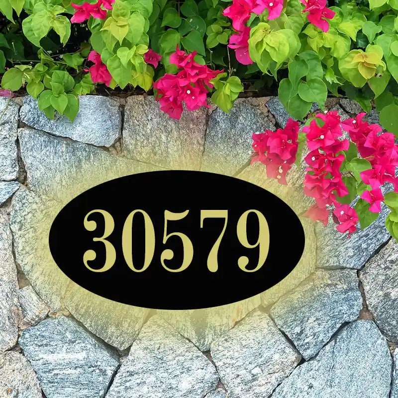 backlit house numbers solar Custom Address Signs light box signs