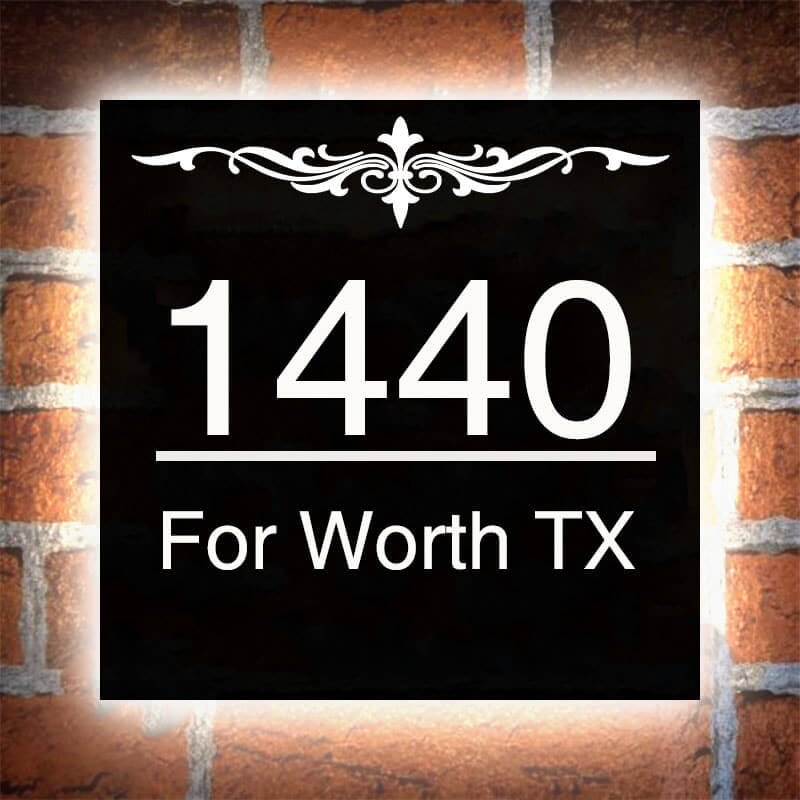 Solar Address Sign LED Illuminated House Numbers Address Plaque cost-effective choice