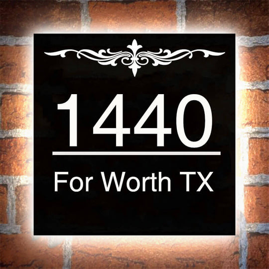 Solar Address Sign LED Illuminated House Numbers Address Plaque cost-effective choice