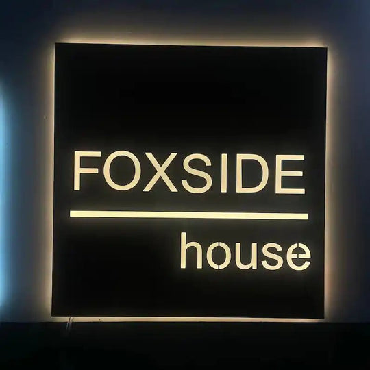 modern house sign Lighted Address Signs For Houses