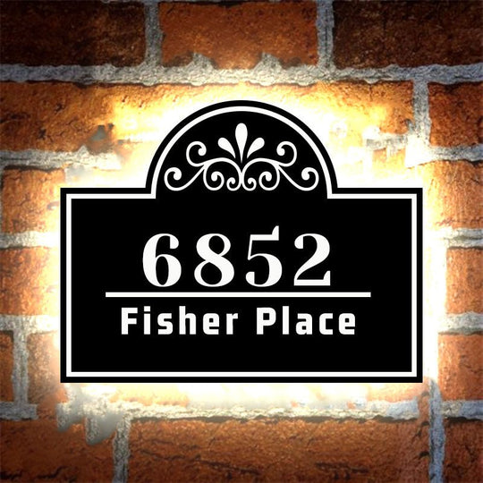 Stainless Steel House Numbers Modern Lighted House Numbers Solar Address Sign House Numbers for Outside