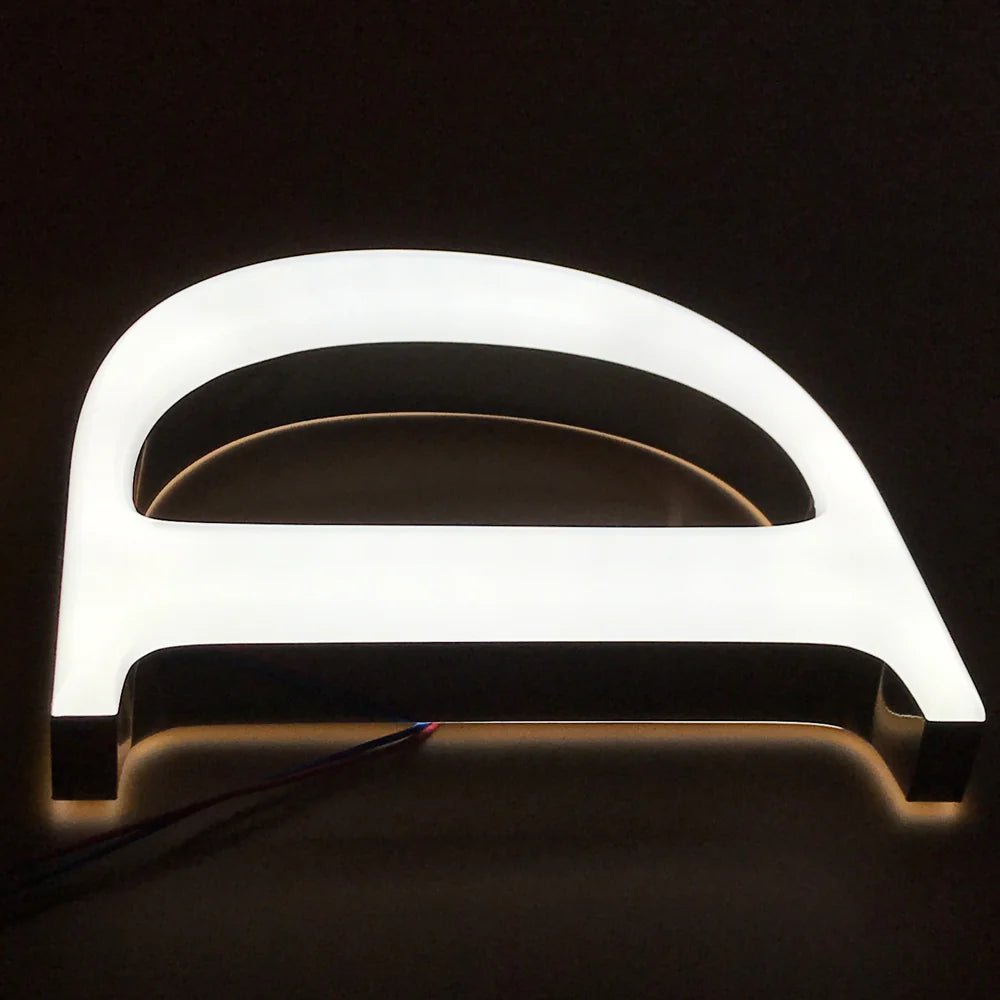 Weatherproof backlit house numbers light up address signs for yards