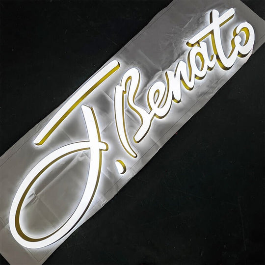 aluminum dual-lit outdoor business signs