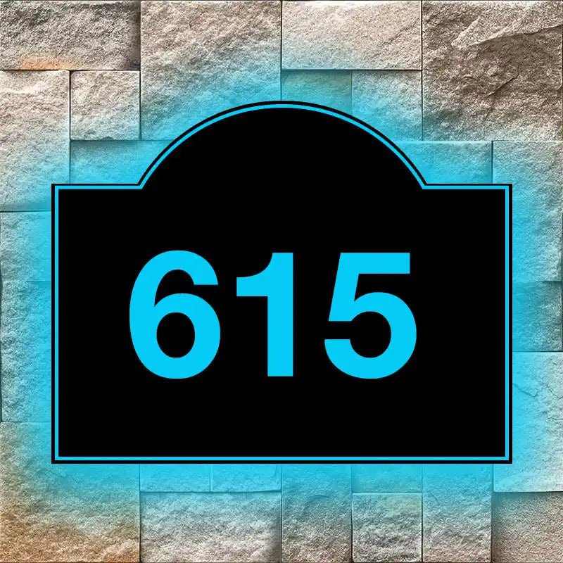 low voltage address light lighted address sign kits come with acrylic or vinyl numbers