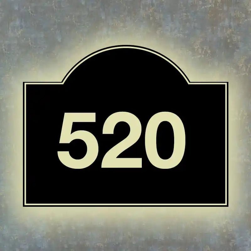 Lighted House Number Plaque Led Light up Illuminated address customization services