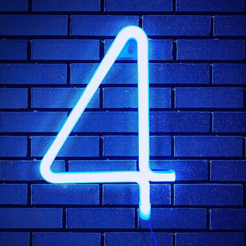 blue ribbon neon sign