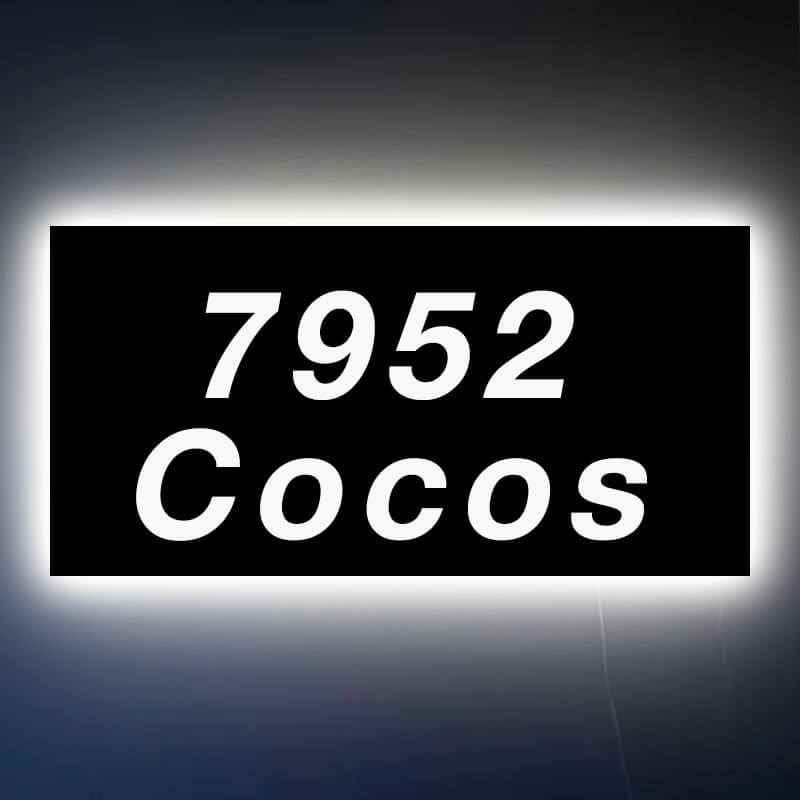 custom address sign Affordable illuminated address sign for homes