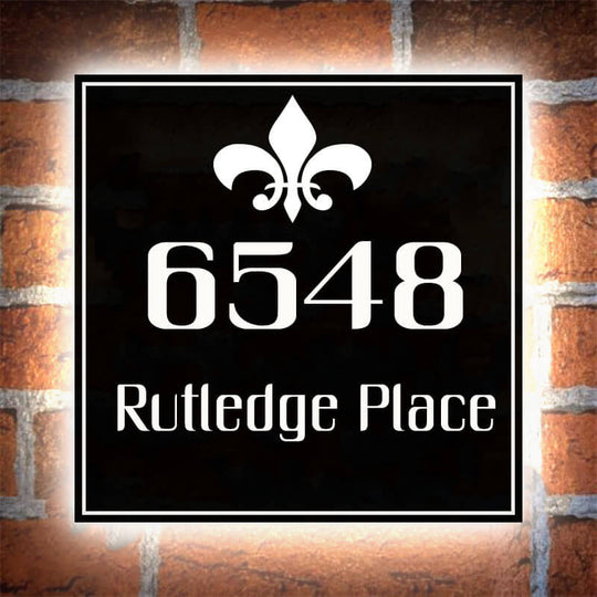 custom address plaques Solar Powered Illuminated HOUSE NUMBER Sign DIY