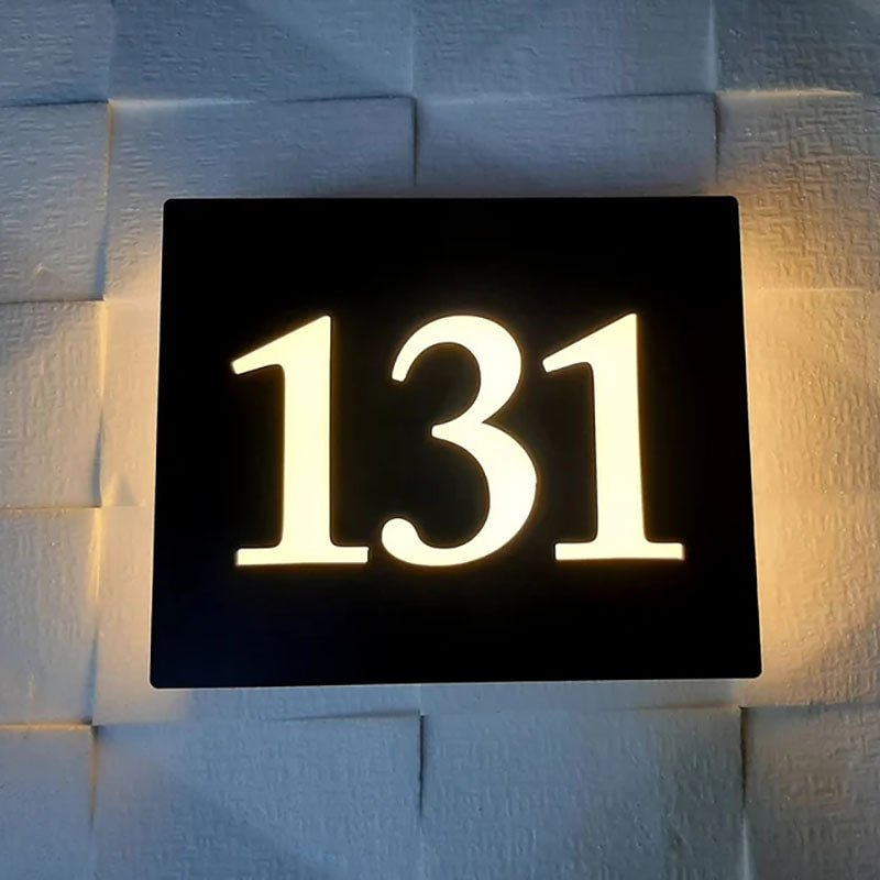 custom address plaques for house modern house numbers with light