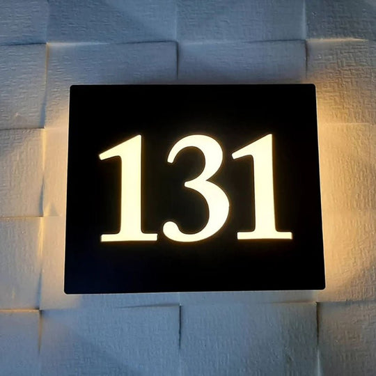 custom address plaques for house modern house numbers with light